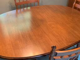 Dining Room Table w/4 Chairs by Tell City Chair Co. This is 30"T x 55" L x 40" W - As Pictured