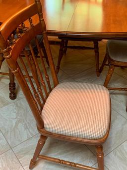 Dining Room Table w/4 Chairs by Tell City Chair Co. This is 30"T x 55" L x 40" W - As Pictured
