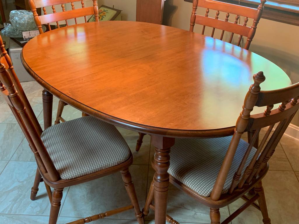 Dining Room Table w/4 Chairs by Tell City Chair Co. This is 30"T x 55" L x 40" W - As Pictured
