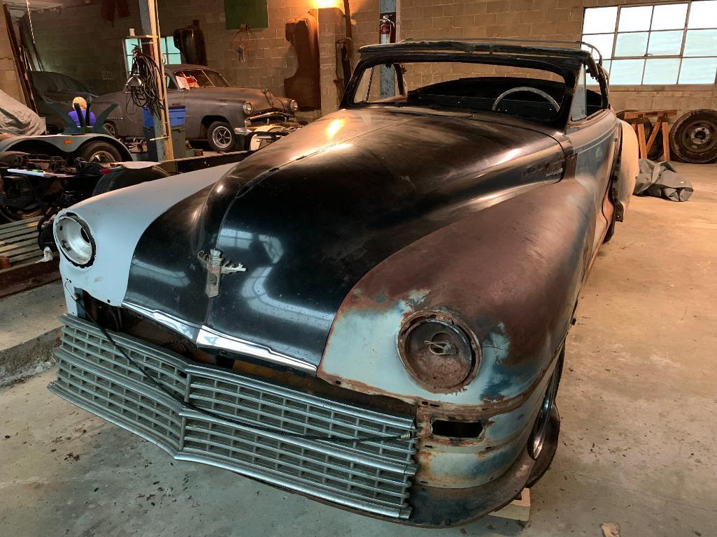 1948 Chrysler Custom Convertible Project Car with No Motor