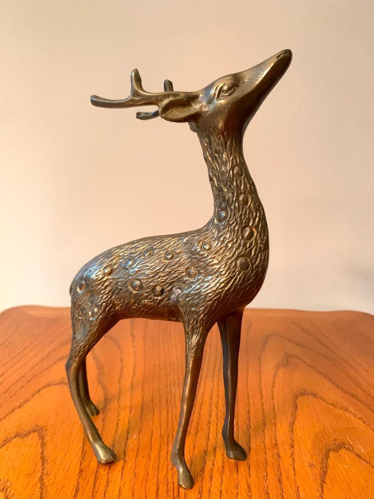 10" Brass Deer - As Pictured