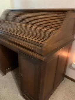 Antique Roll Top Desk. This is 44" T x 48" W x 30" D - As Pictured