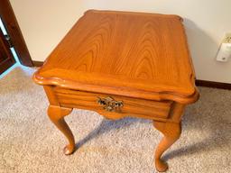 Thomasville Wood Side Table w/Drawer. This is 22" T x 22" W x 26" D - As Pictured