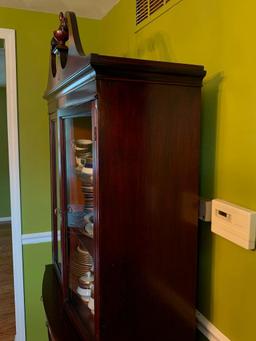 Wood China Cabinet. This is 79" T x 36" W x 15" D. - As Pictured
