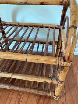 18" x 17" Rattan Magazine Rack - As Pictured