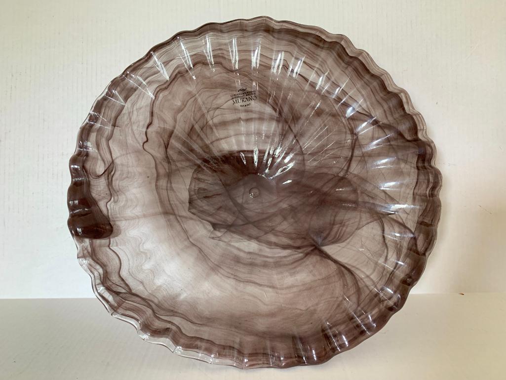 Murano Glass Bowl. This is 16" in Diameter - As Pictured