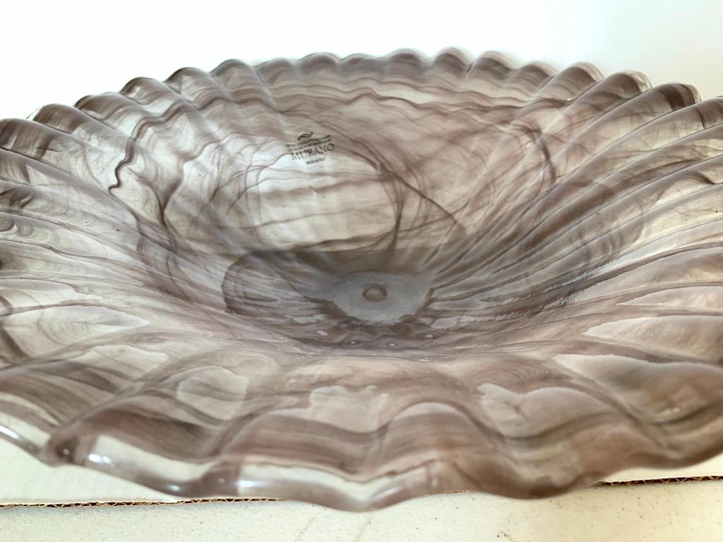 Murano Glass Bowl. This is 16" in Diameter - As Pictured