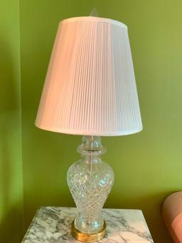 31" Waterford Crystal Lamp w/Shade - As Pictured