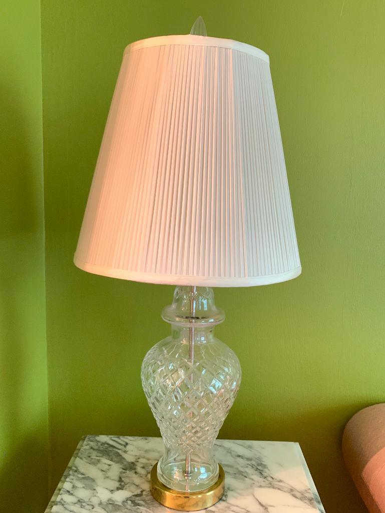 31" Waterford Crystal Lamp w/Shade - As Pictured