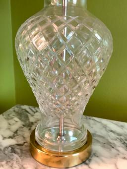 31" Waterford Crystal Lamp w/Shade - As Pictured