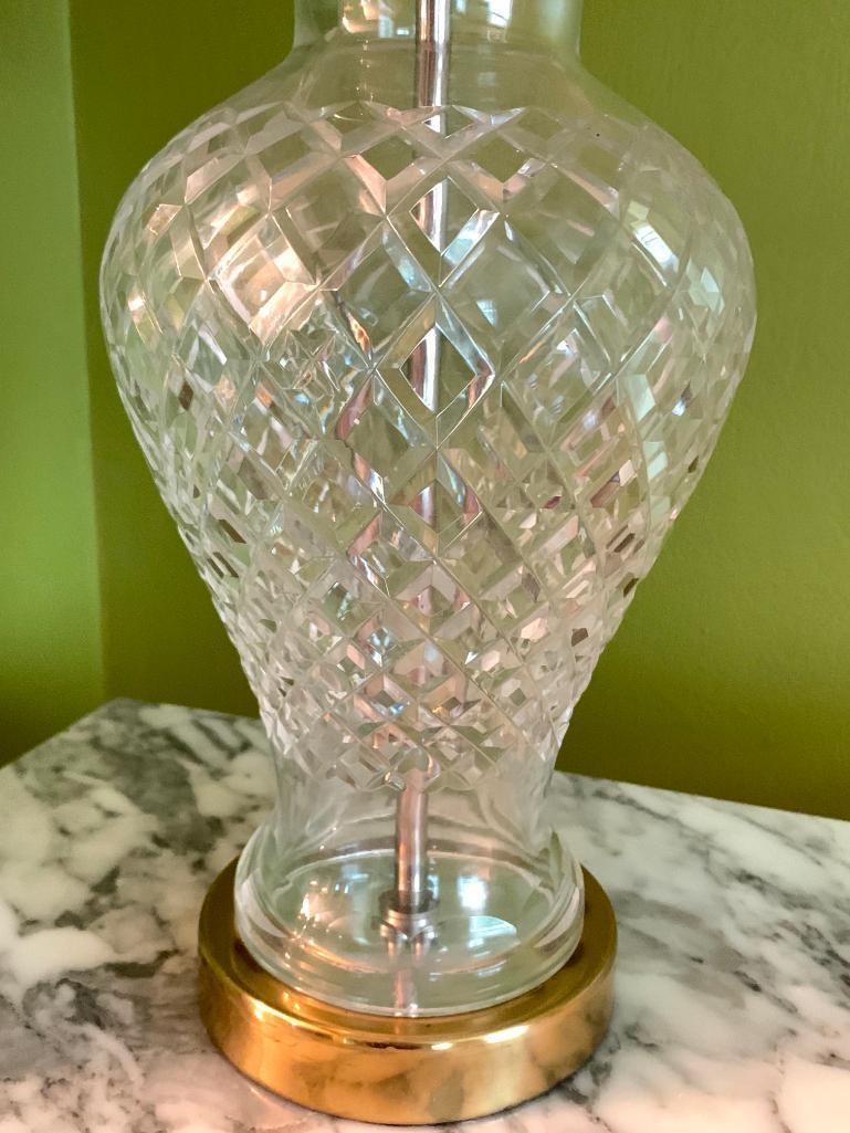 31" Waterford Crystal Lamp w/Shade - As Pictured