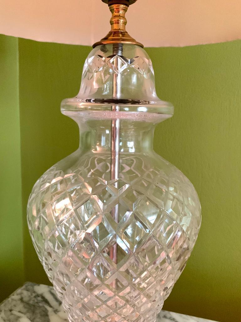 31" Waterford Crystal Lamp w/Shade - As Pictured