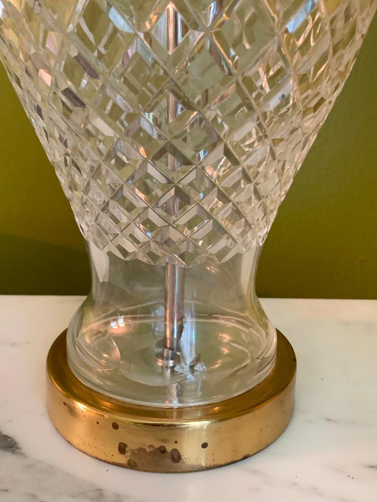 31" Waterford Crystal Lamp w/Shade - As Pictured