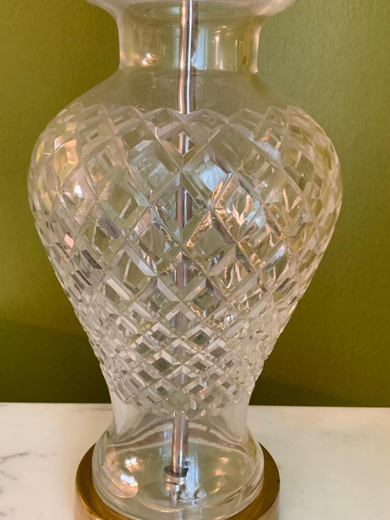 31" Waterford Crystal Lamp w/Shade - As Pictured