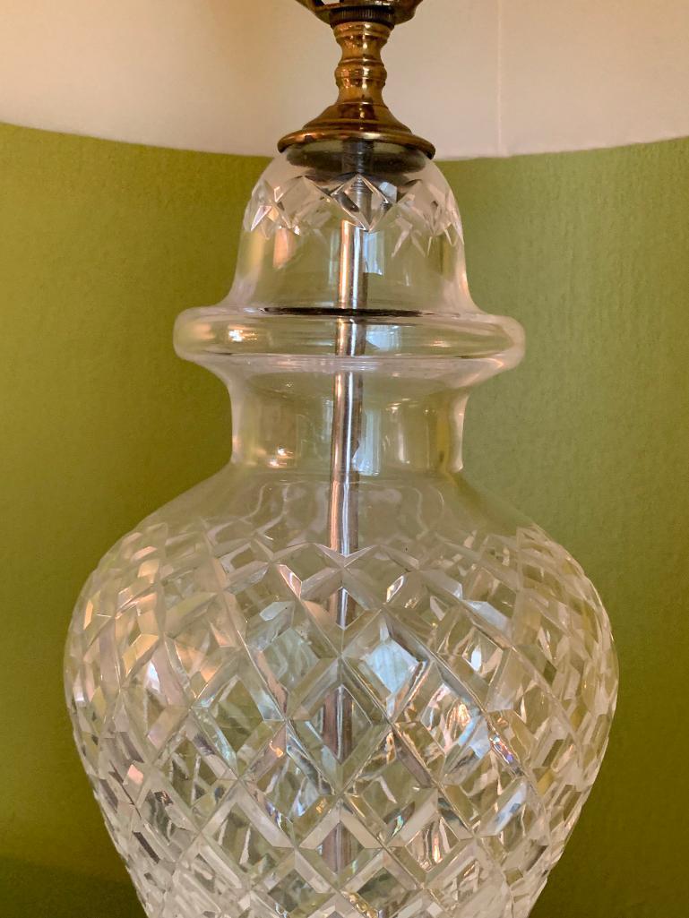 31" Waterford Crystal Lamp w/Shade - As Pictured