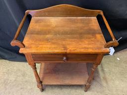 Wood Serving Table. This is 35" T x 17" W x 14" D - As Pictured