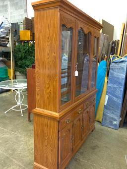 China Cabinet w/Light by Broyhill. This is 79" T x 57" W x 15" D