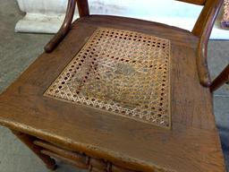 Pair of Cane Bottom Dining Chairs. They are 41" Tall - As Pictured