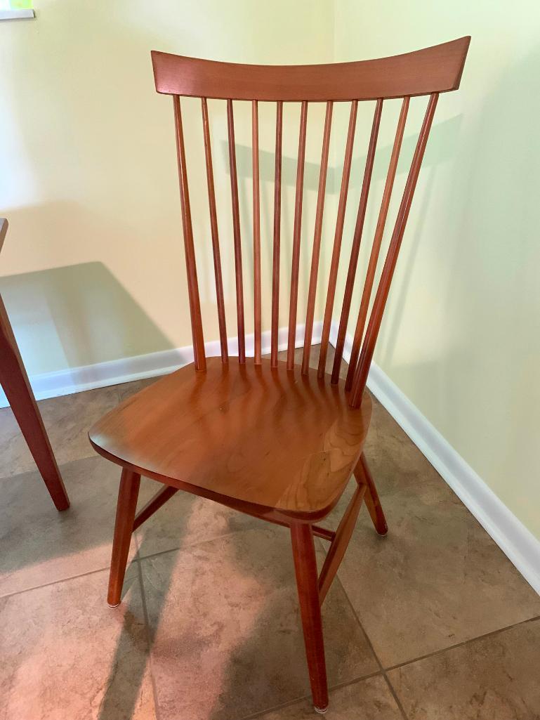 Shaker Style Dining Room Set w/4 Chairs. This is 30" T x 62" L x 38" W. Has Some Scratches from Use