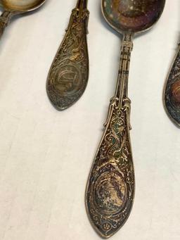 Set of 6 Sterling Silver Spoons.