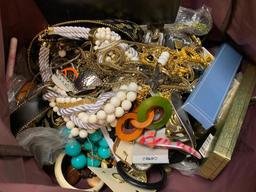 Bag of Costume Jewelry and Misc That Needs Sorted