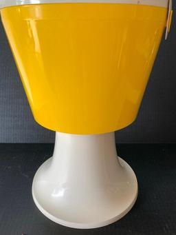 Retro Yellow Plastic Cooler. This is 16" Tall