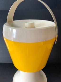 Retro Yellow Plastic Cooler. This is 16" Tall