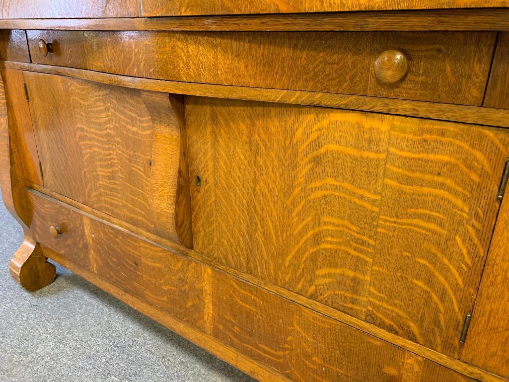 Antique Buffet w/Mirror. This is 56" T x 60.5" W x 23" D