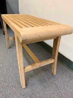 Wood Bench. This is 18" T x 33" L x 13" W