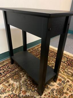 Cute Bi-Folding Side Table Top w/Storage. This is 24" T x 23" W x 11" D