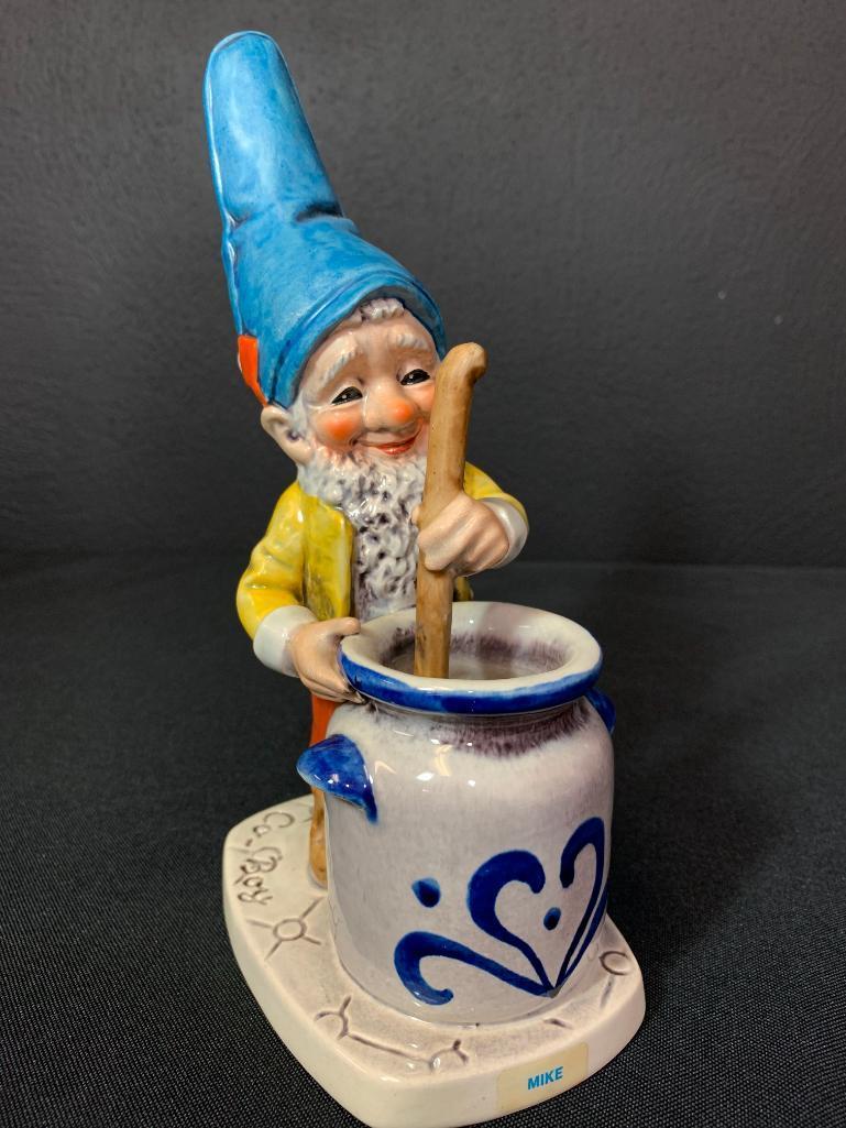 Vintage German Hummel Co-Boy Gnomes "Mike The Jam Maker". This is 8" Tall