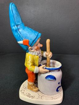 Vintage German Hummel Co-Boy Gnomes "Mike The Jam Maker". This is 8" Tall