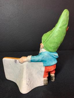 Vintage German Hummel Co-Boy Gnomes "The Merry Co-Boy Figurines" Sign. This is 8" Tall