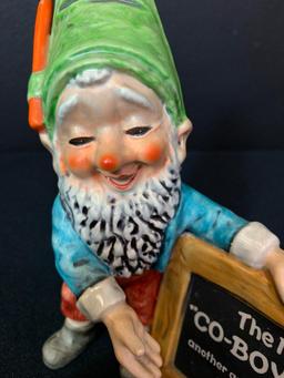 Vintage German Hummel Co-Boy Gnomes "The Merry Co-Boy Figurines" Sign. This is 8" Tall