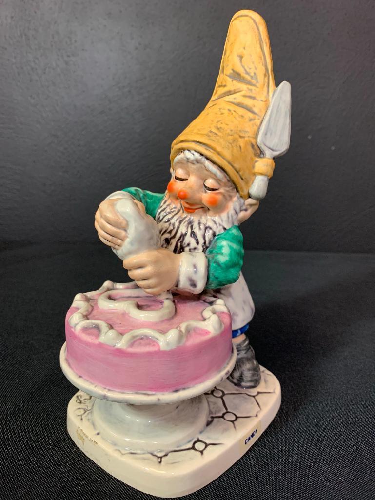 Vintage German Hummel Co-Boy Gnomes "Candy The Confectioner Cake Baker". This is 8" Tall