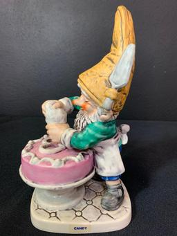 Vintage German Hummel Co-Boy Gnomes "Candy The Confectioner Cake Baker". This is 8" Tall