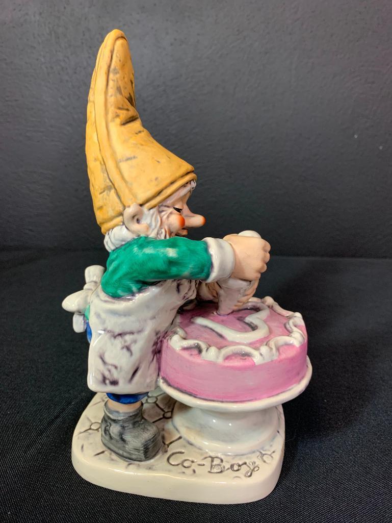 Vintage German Hummel Co-Boy Gnomes "Candy The Confectioner Cake Baker". This is 8" Tall