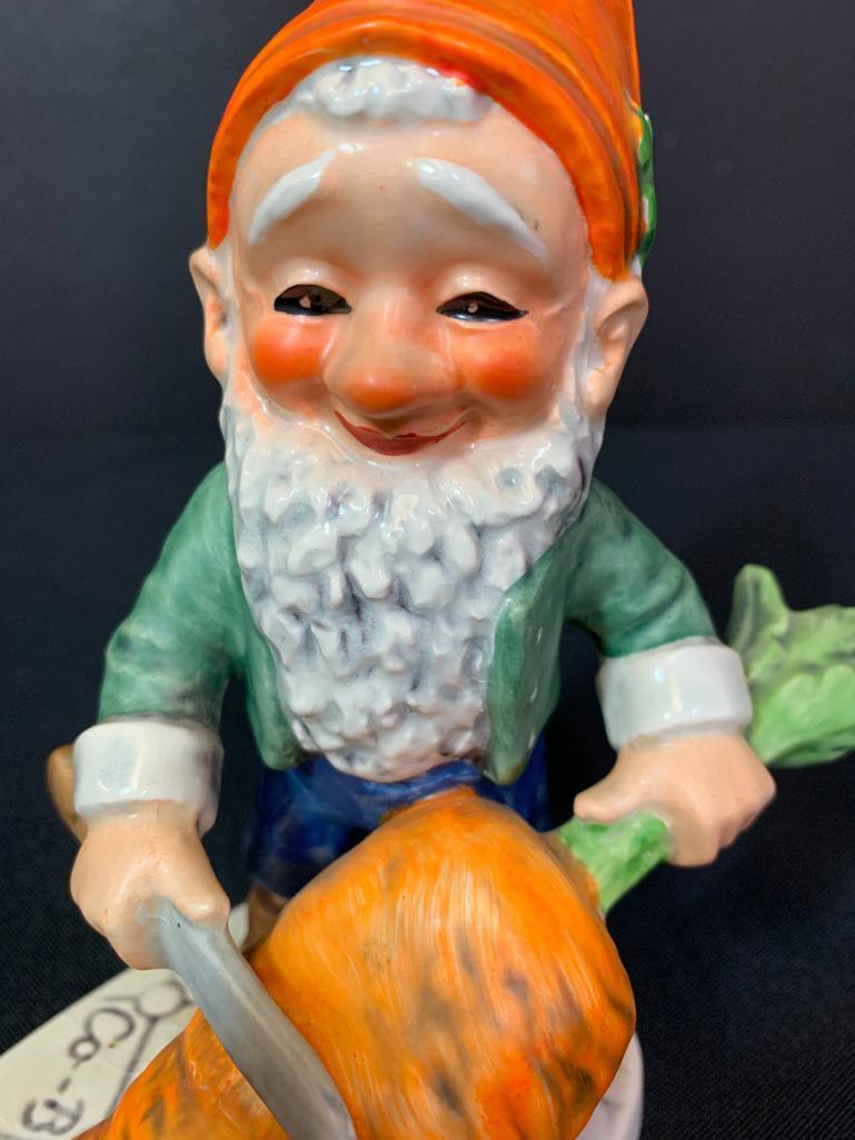 Vintage German Hummel Co-Boy Gnomes "Robby The Vegetarian". This is 8" Tall