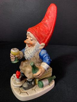 Vintage German Hummel Co-Boy Gnomes "Ed The Wine Steward". This is 8" Tall