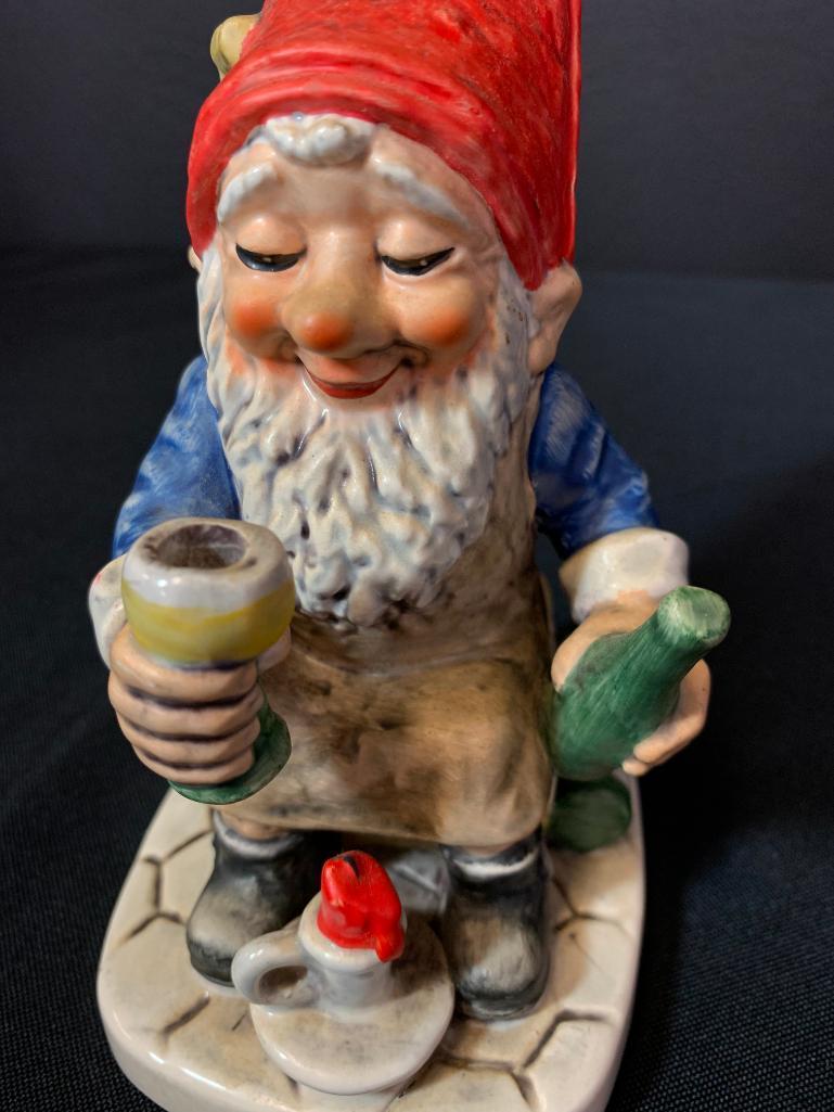 Vintage German Hummel Co-Boy Gnomes "Ed The Wine Steward". This is 8" Tall