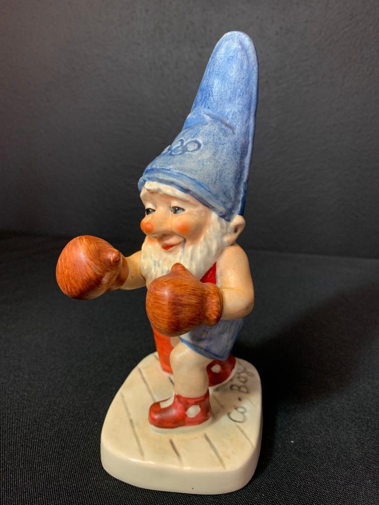 Vintage German Hummel Co-Boy Gnomes "Max The Boxing Champ". This is 8" Tall