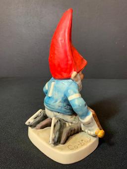 Vintage German Hummel Co-Boy Gnomes "Gil The Hockey Player". This is 8" Tall