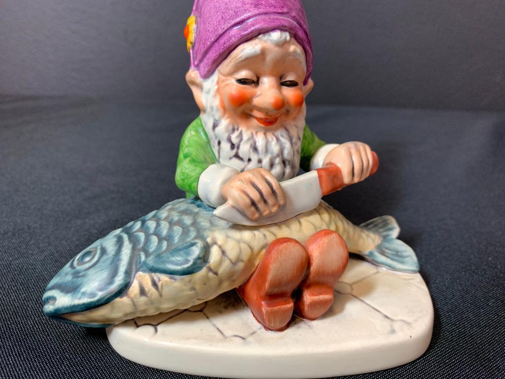 Vintage German Hummel Co-Boy Gnomes "Fips the Fish Man". This is 8" Tall