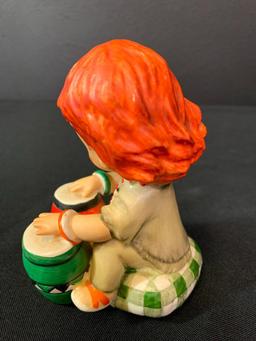 Vintage German Goebel Redhead Figurine "Bongo Beat". This is 5" Tall