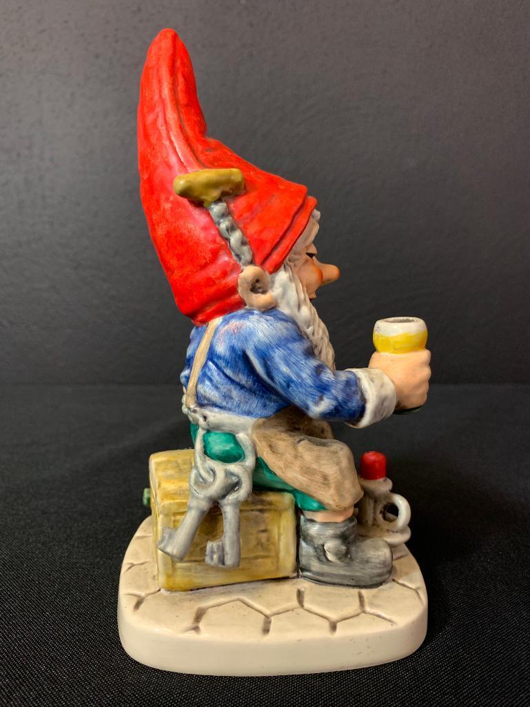 Vintage German Hummel Co-Boy Gnomes "Ed The Wine Steward". This is 8" Tall