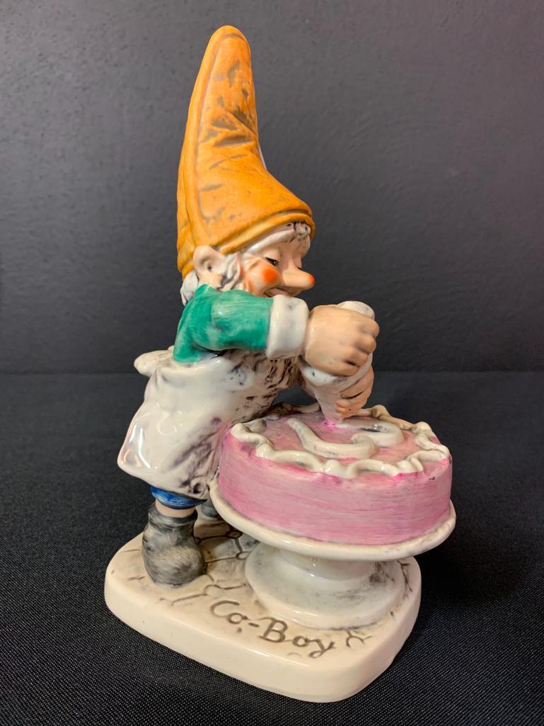 Vintage German Hummel Co-Boy Gnomes "Candy The Confectioner Cake Baker". This is 8" Tall