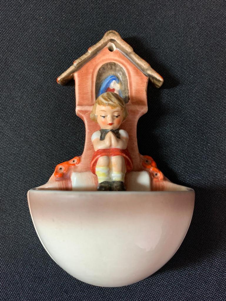 Hummel Goebel Porcelain Wall Pocket. This is 5" Tall