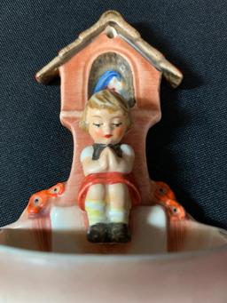 Hummel Goebel Porcelain Wall Pocket. This is 5" Tall