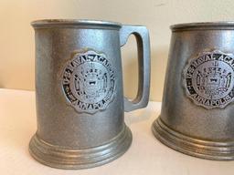 Set of 3 US Naval Academy Pewter Mugs. They are 5" Tall