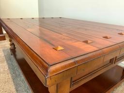 Oversized Wood Coffee Table by Hooker Furniture. This is 20" T x 53" W x 39" D